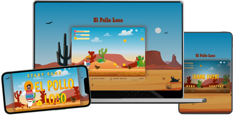 Interaktive Weboberfläche mit spielerischen Elementen