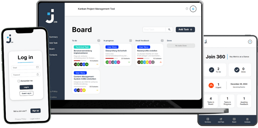 Dashboard mit Kennzahlen und klarer Datenvisualisierung